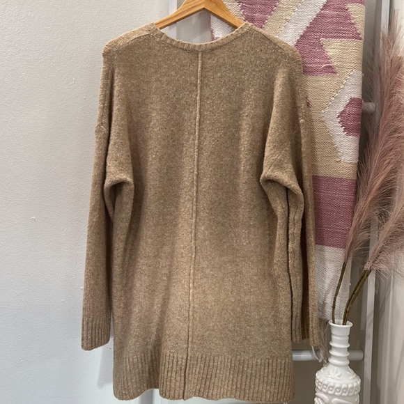 LOFT XL Caramel Brown Tunic Long Sleeve Sweater Wool - Picture 8 of 9